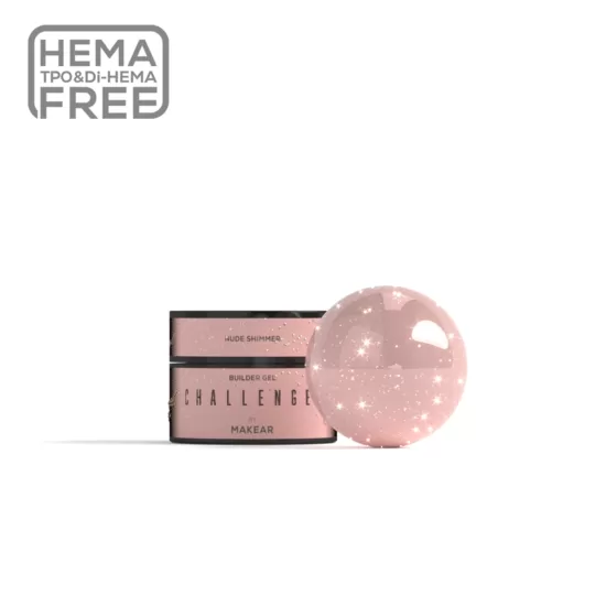 Gēls Makear, Challengel Shimmer Nude HG16 - builder gel 15ml